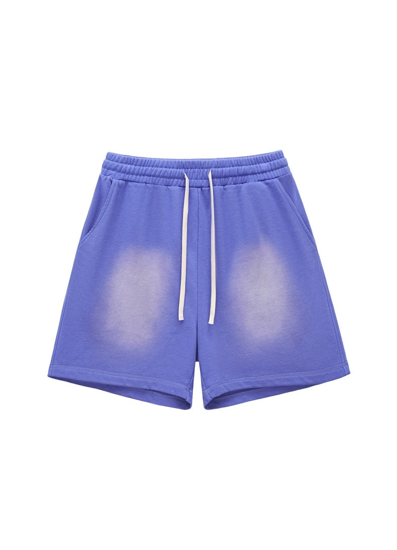 Washed Heavyweight Casual Drawstring Shorts