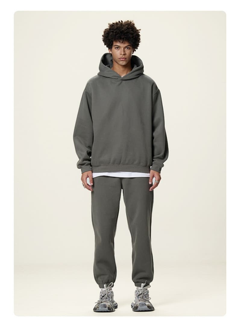 Boxy Heavyweight Fleece Clean Fit Hoodie