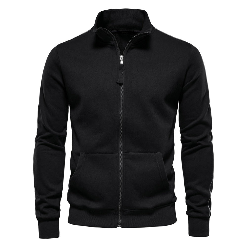 Men's Zip-Up Mock Neck Sweatshirt
