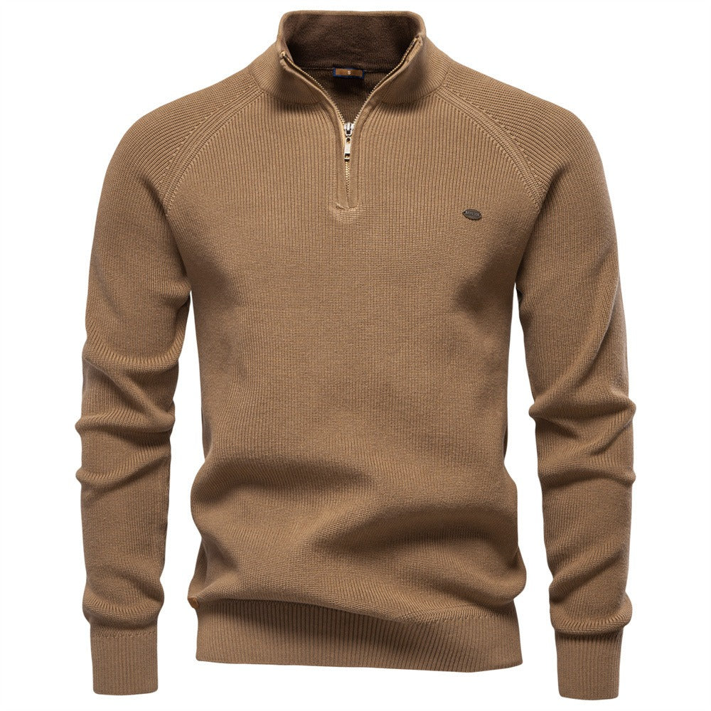 Men's Half-Zip Turtleneck Sweater