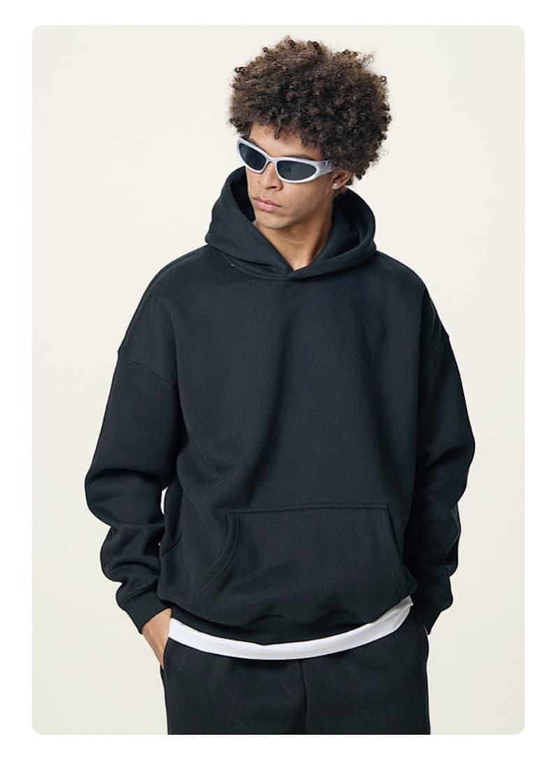 Fleece Lined Relaxed Pullover Hoodie