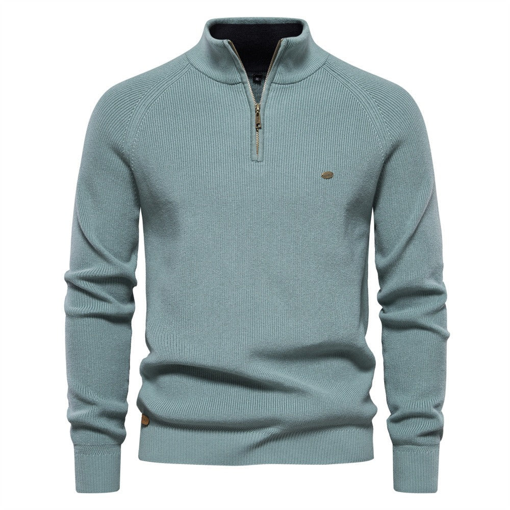 Men's Half-Zip Turtleneck Sweater