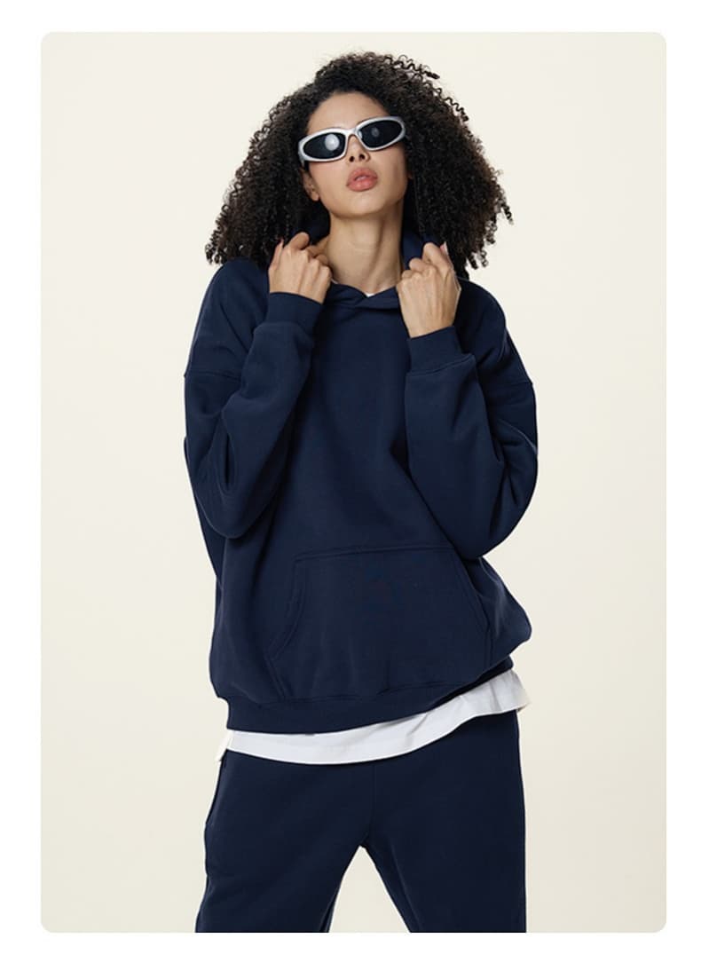 Fleece Lined Relaxed Pullover Hoodie