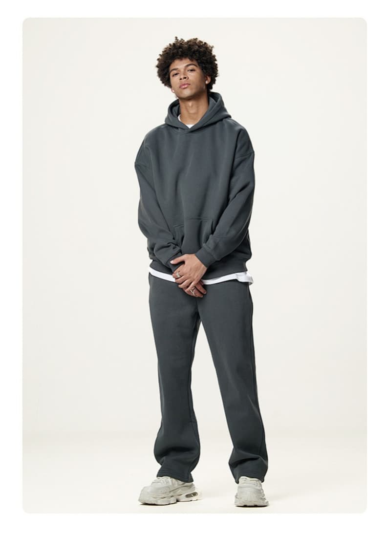 Fleece Lined Relaxed Pullover Hoodie