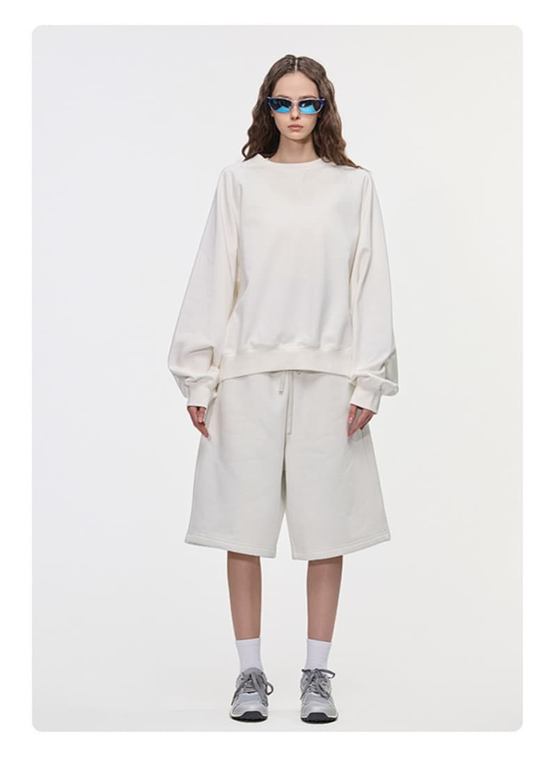 Deconstructed Boxy Panelled Crewneck Sweatshirt