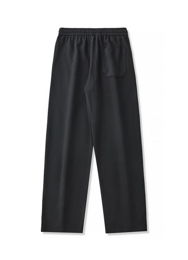 Panelled Twill Relaxed Straight-Leg Pants