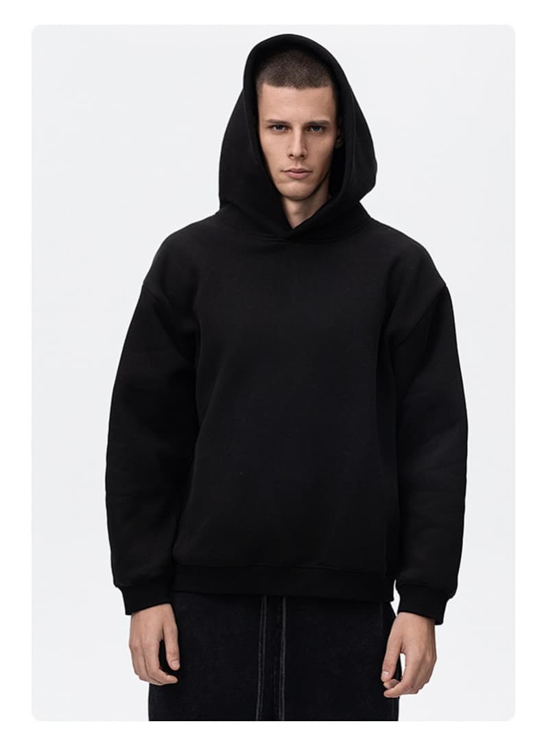 Boxy Heavyweight Fleece Clean Fit Hoodie
