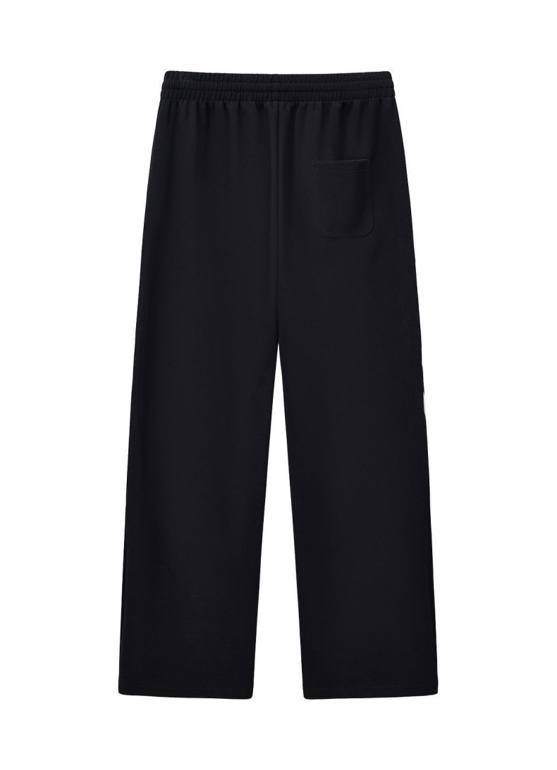 Color-Block Striped Wide-Leg Drawstring Pants