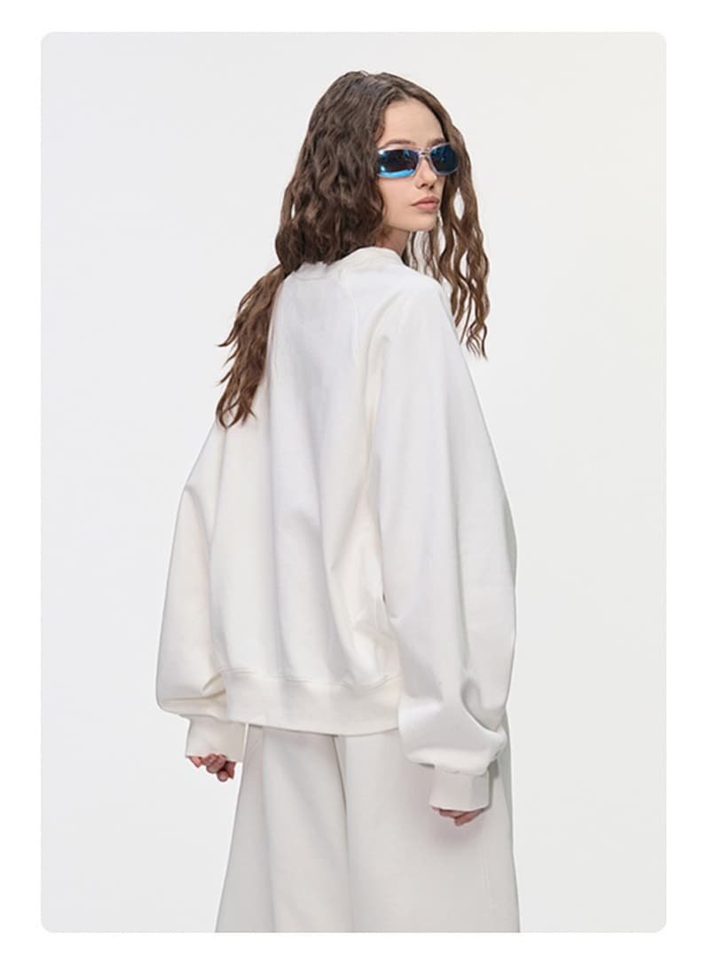 Deconstructed Boxy Panelled Crewneck Sweatshirt
