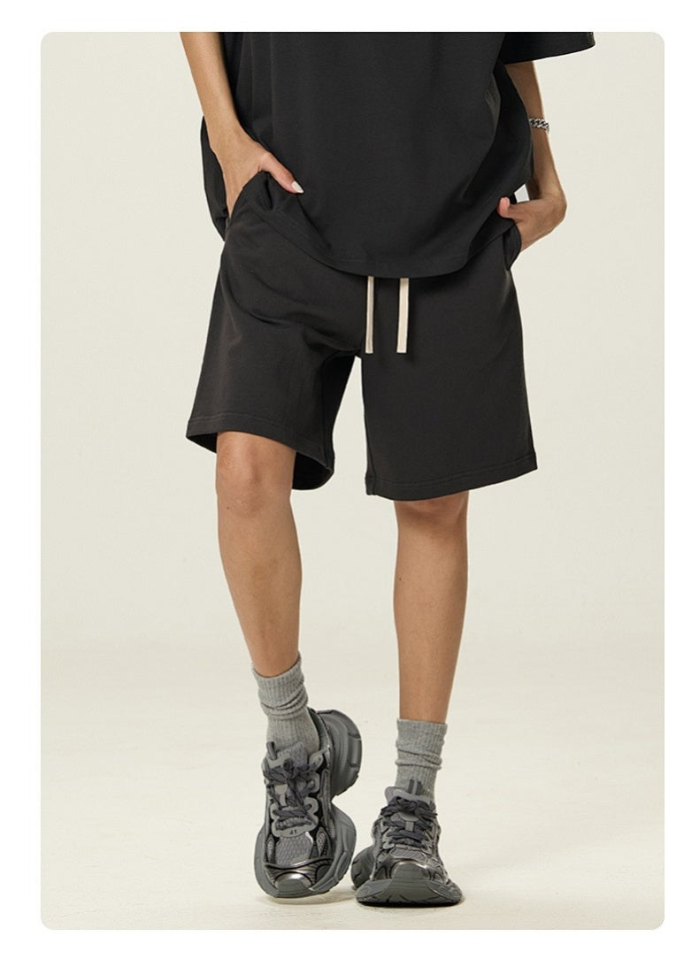 Heavyweight Cotton Straight-Leg Drawstring Shorts