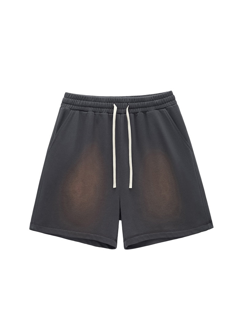 Washed Heavyweight Casual Drawstring Shorts