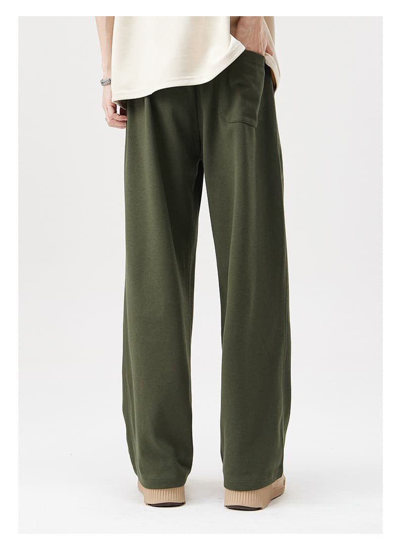 Panelled Twill Relaxed Straight-Leg Pants