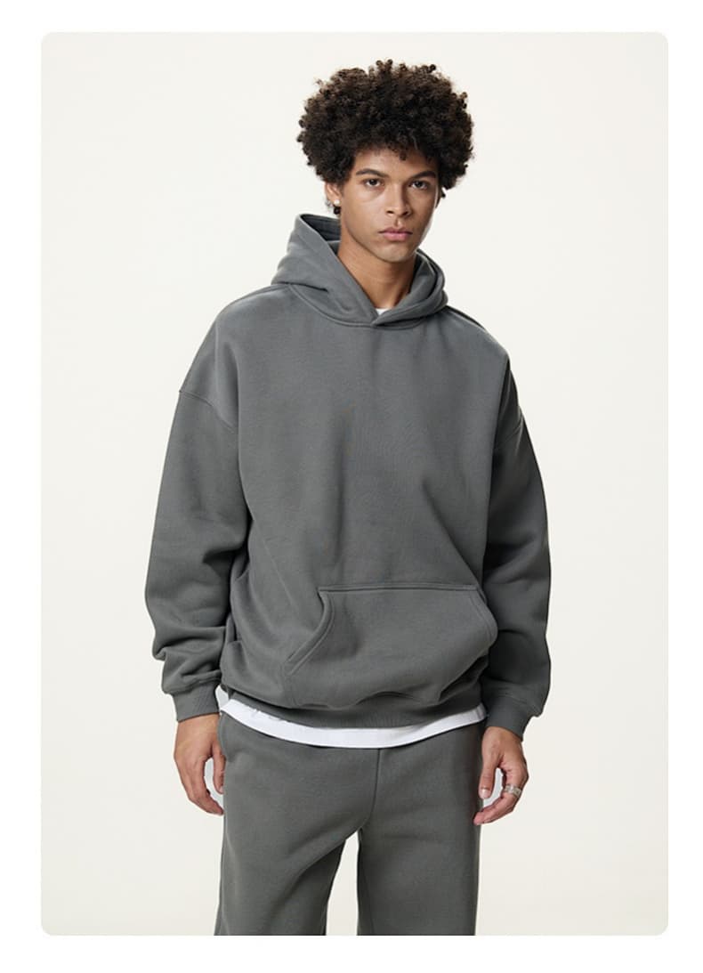 Fleece Lined Relaxed Pullover Hoodie