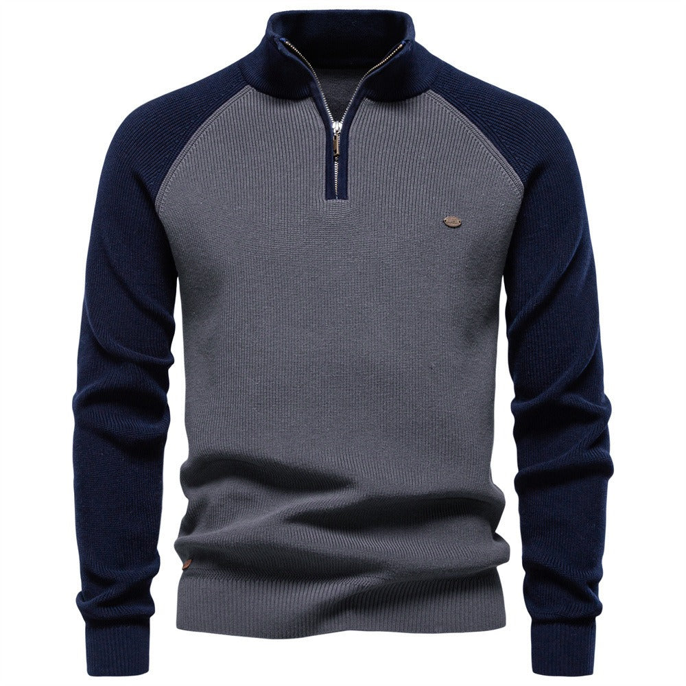 Men's Half-Zip Turtleneck Sweater