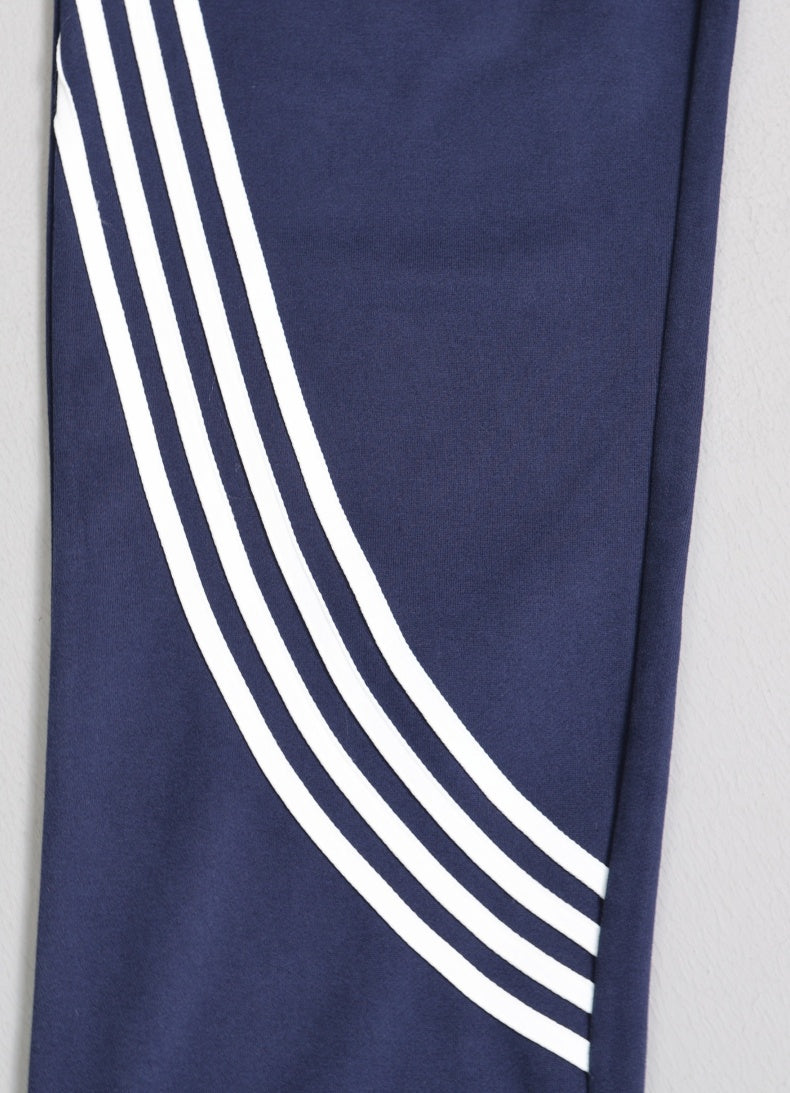 Color-Block Striped Wide-Leg Drawstring Pants