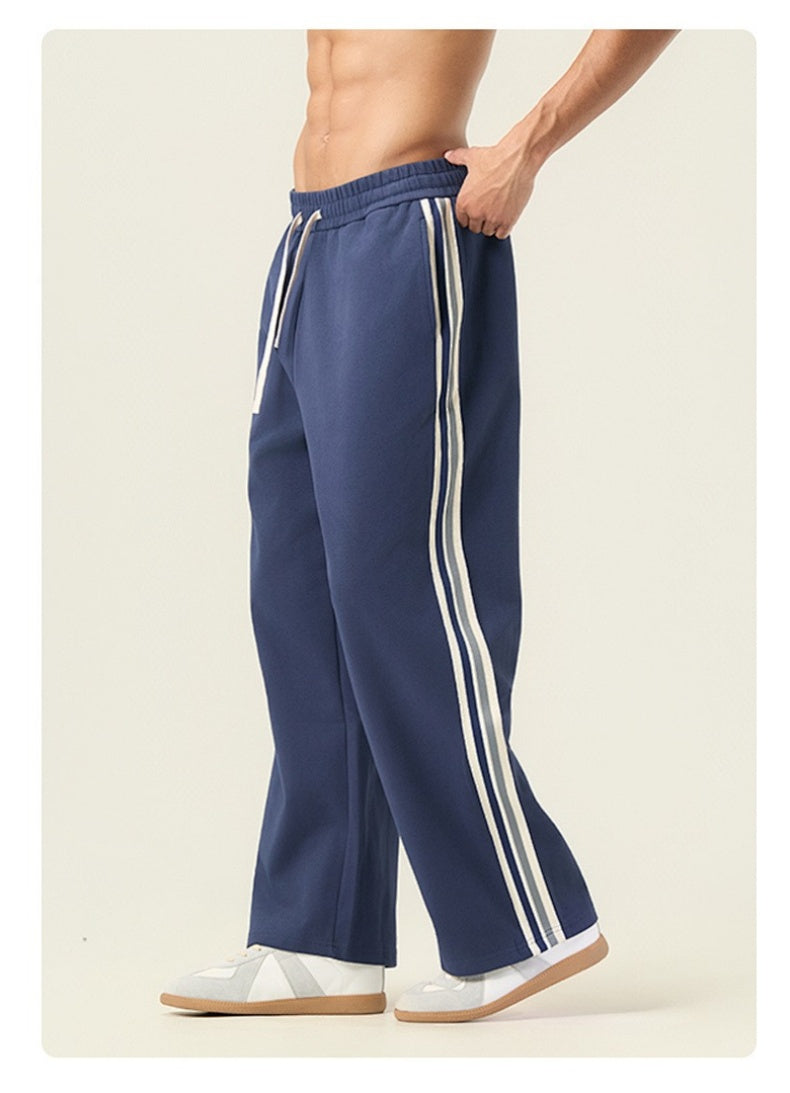 Relaxed Wide Leg Drawstring Casual Pants