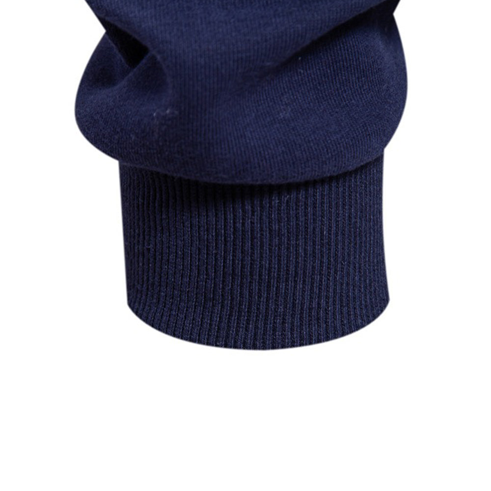 Men’s Long Sleeve Solid Color Polo Sweatshirt