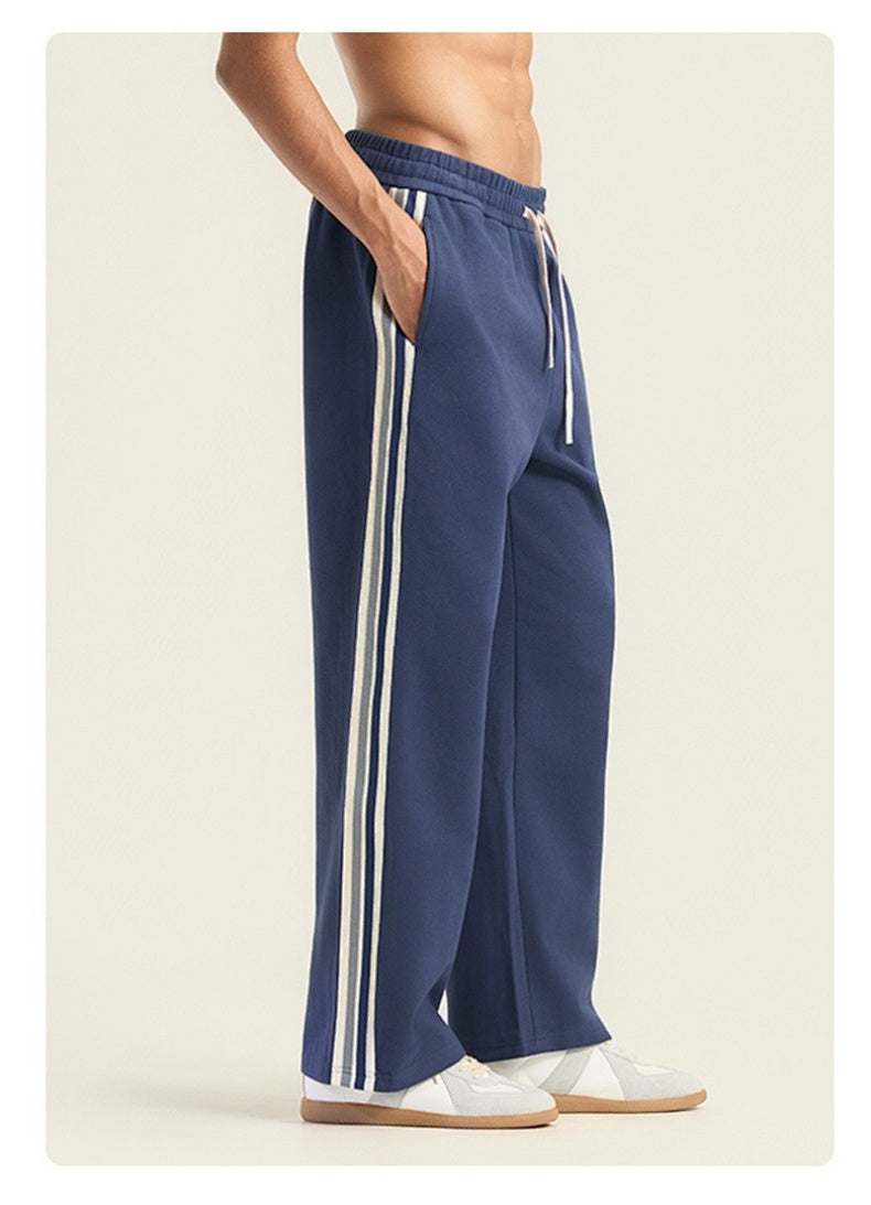 Relaxed Wide Leg Drawstring Casual Pants