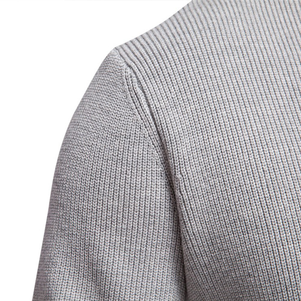 Men's Buttoned Turtleneck Sweater