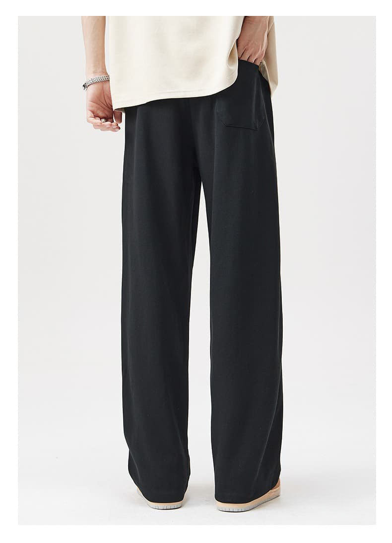 Panelled Twill Relaxed Straight-Leg Pants