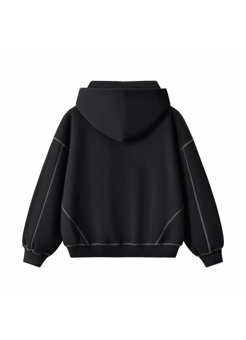 Boxy Fleece Zip Up Hoodie
