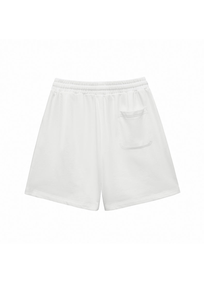 Washed Heavyweight Casual Drawstring Shorts
