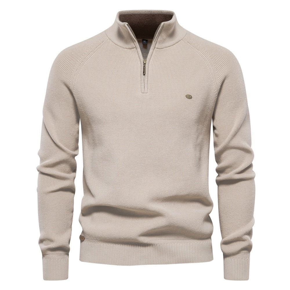 Men's Half-Zip Turtleneck Sweater