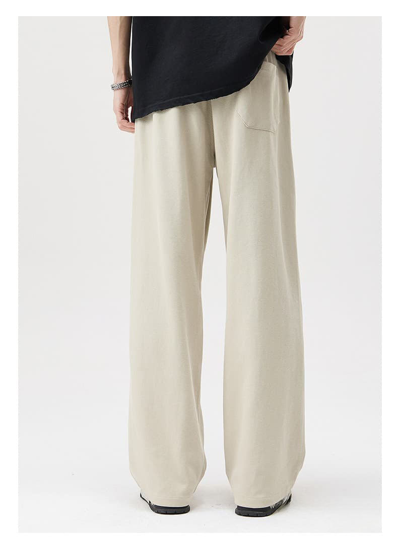 Panelled Twill Relaxed Straight-Leg Pants