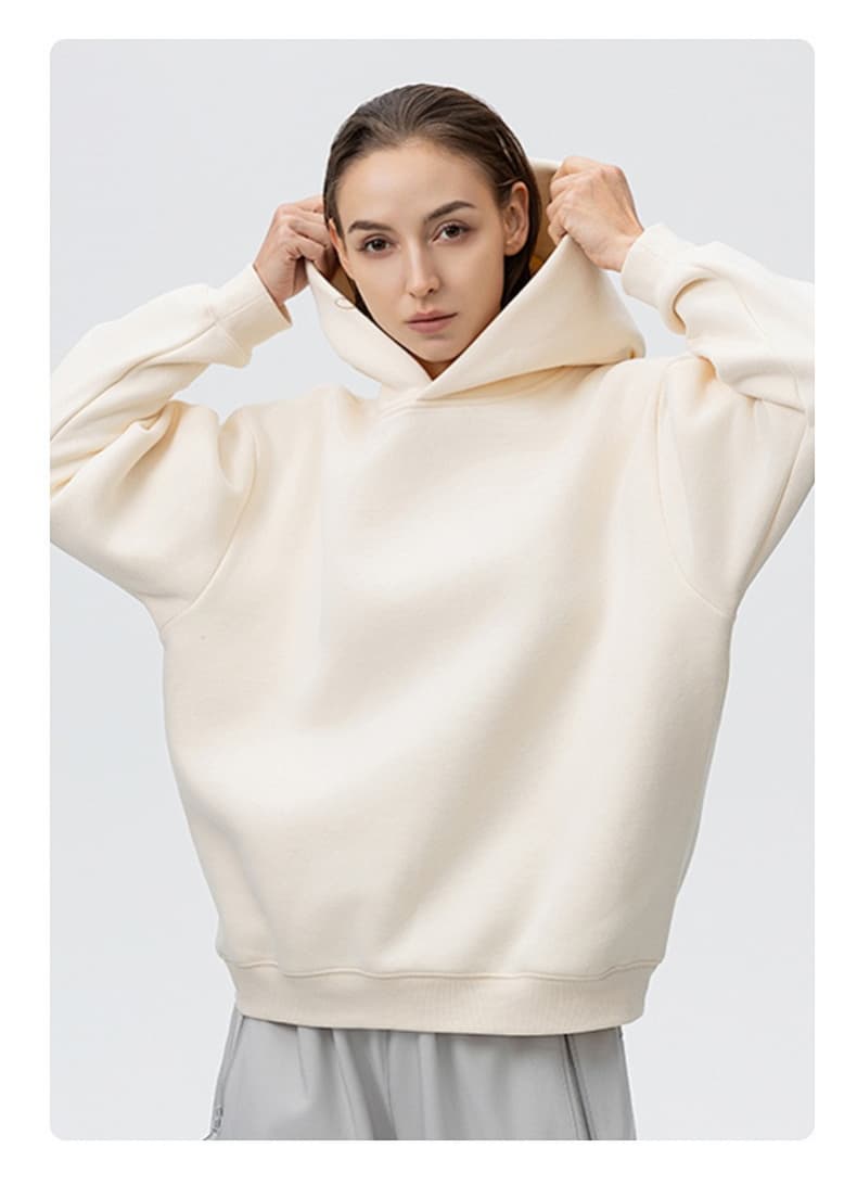 Boxy Heavyweight Fleece Clean Fit Hoodie