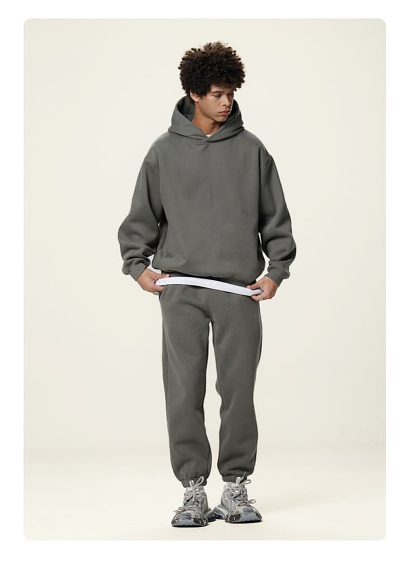 Boxy Heavyweight Fleece Clean Fit Hoodie