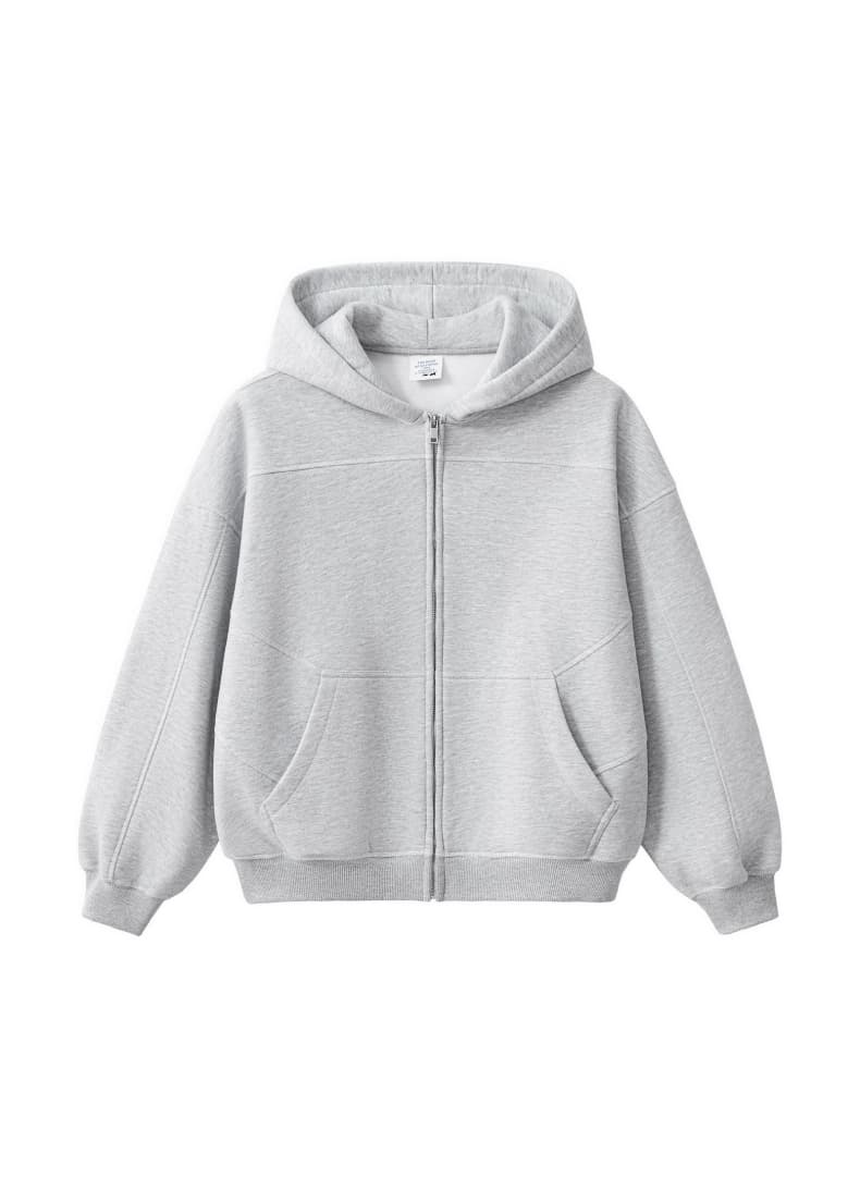 Boxy Fleece Zip Up Hoodie
