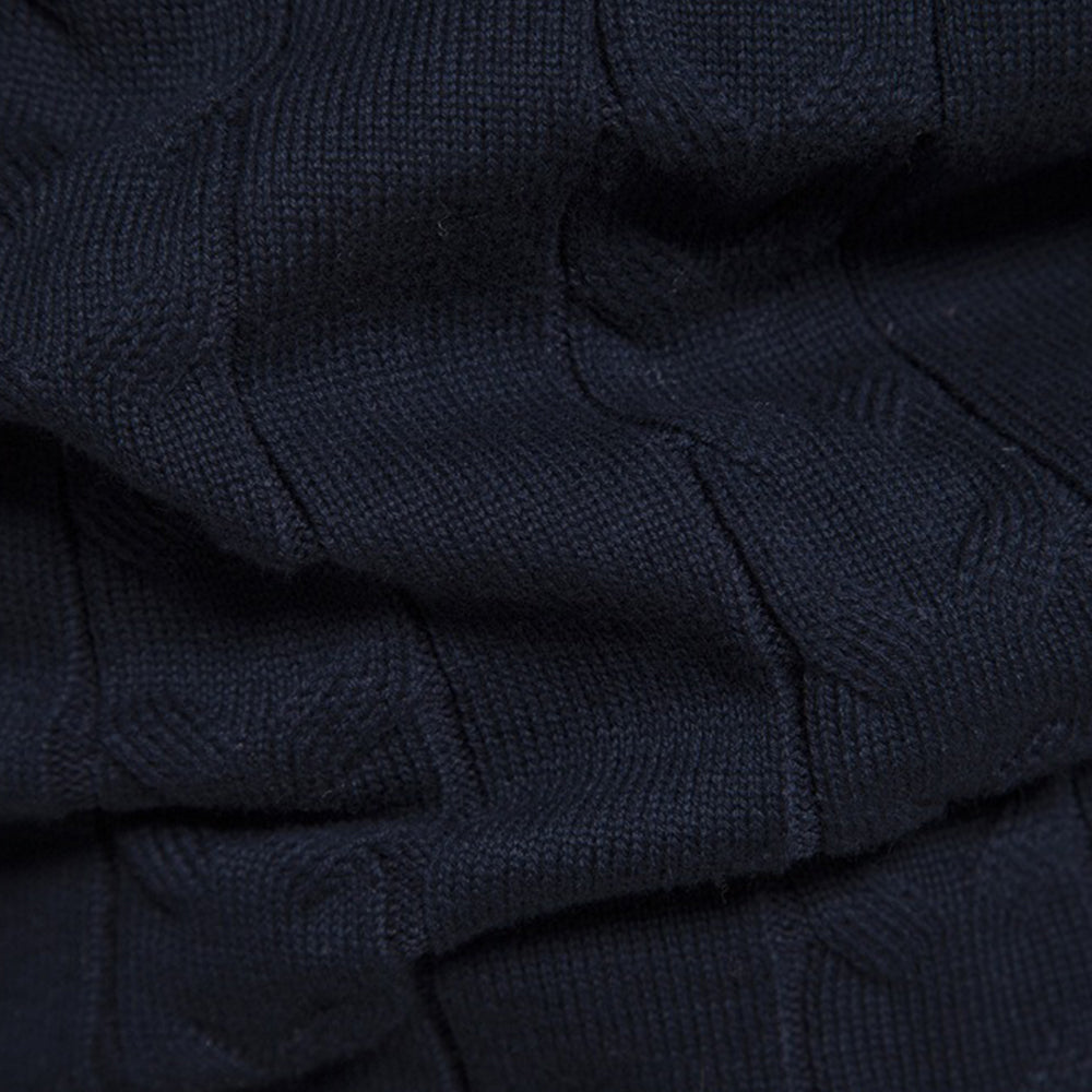 Men's Half-Zip Stand Collar Polo Sweater