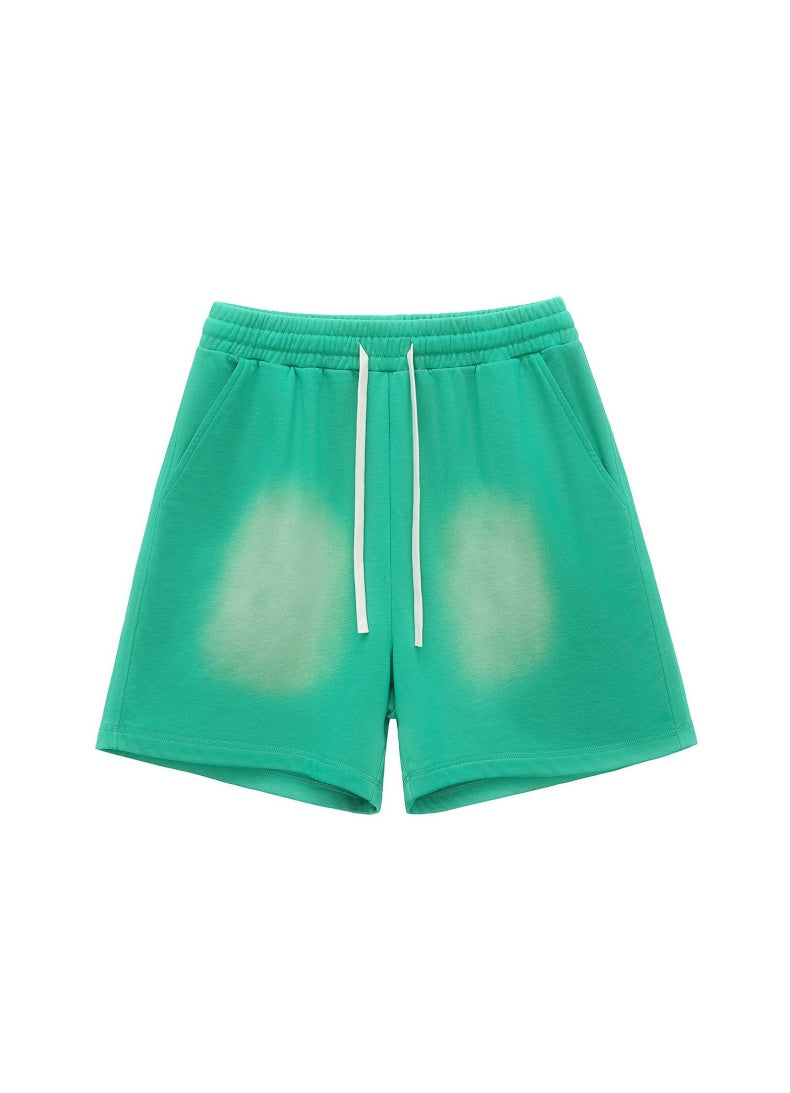 Washed Heavyweight Casual Drawstring Shorts
