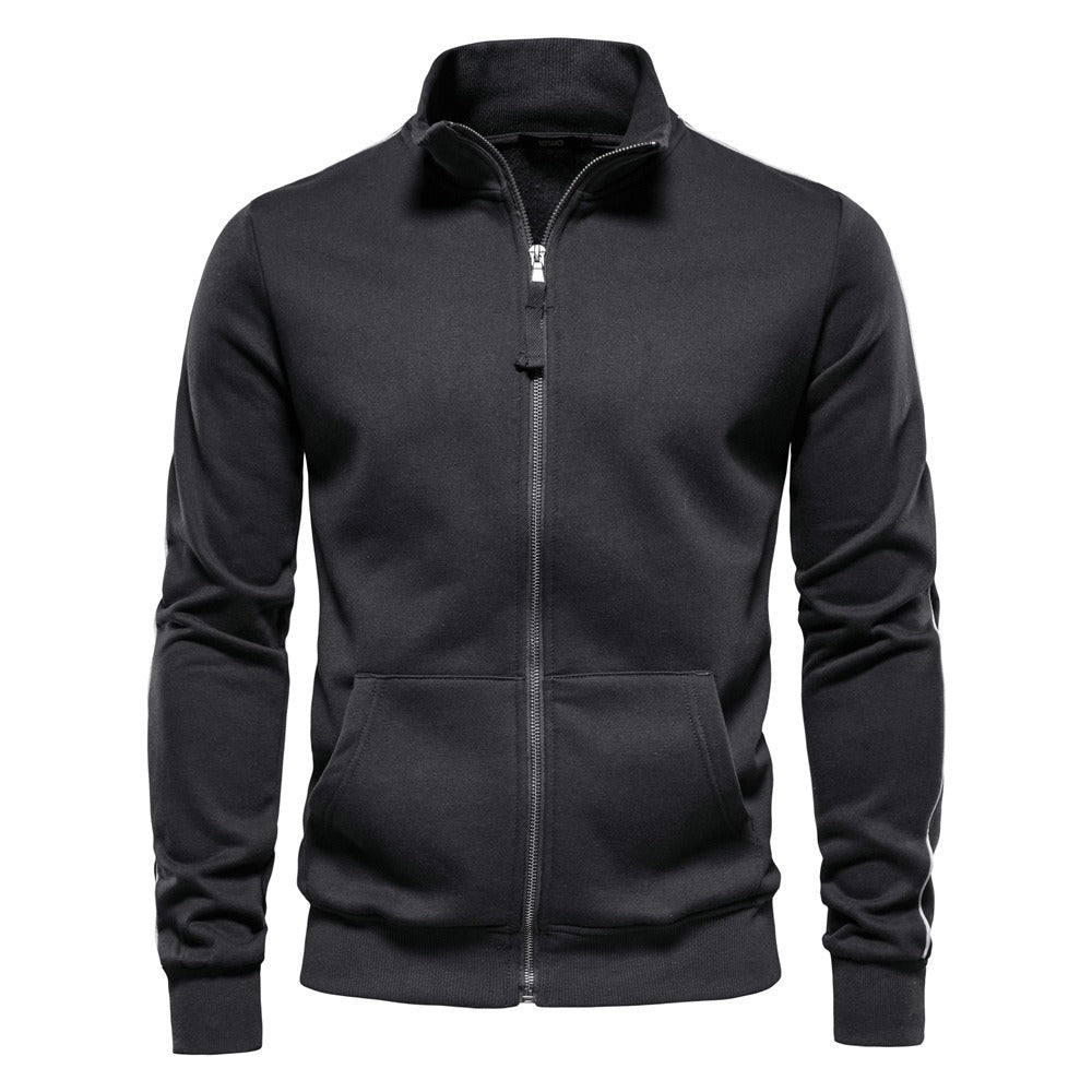 Men's Zip-Up Mock Neck Sweatshirt