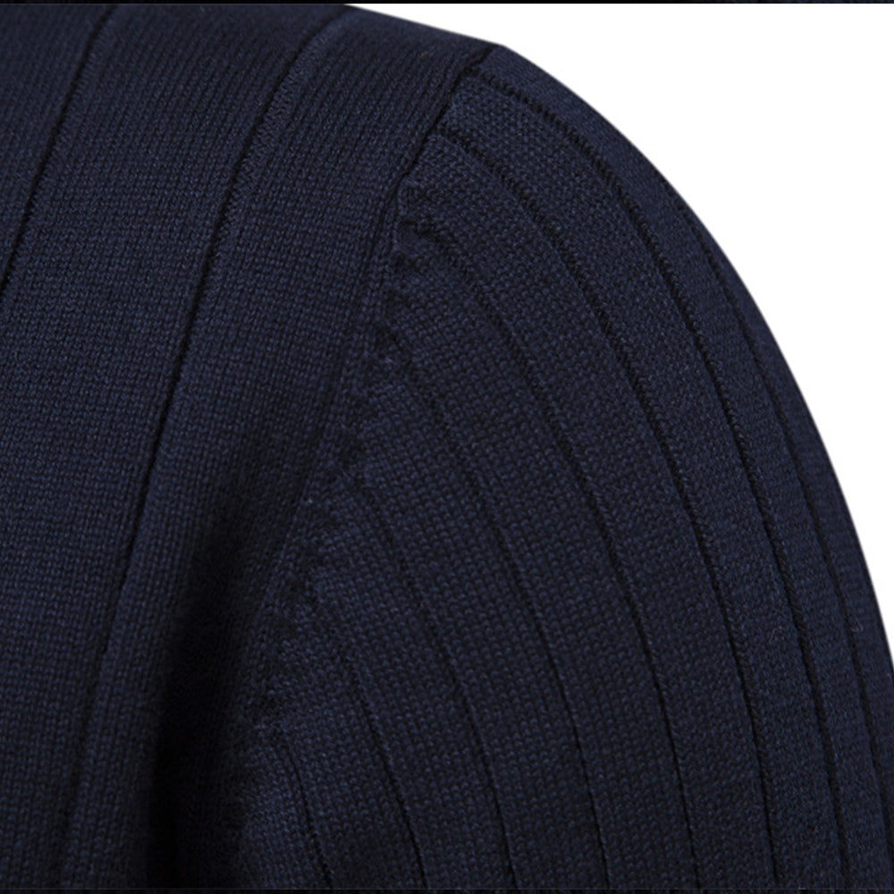 Men's Casual Half-Zip Turtleneck Sweater