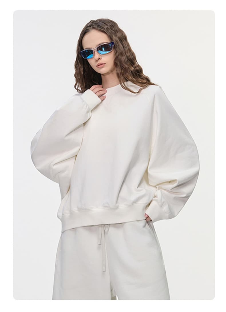 Deconstructed Boxy Panelled Crewneck Sweatshirt