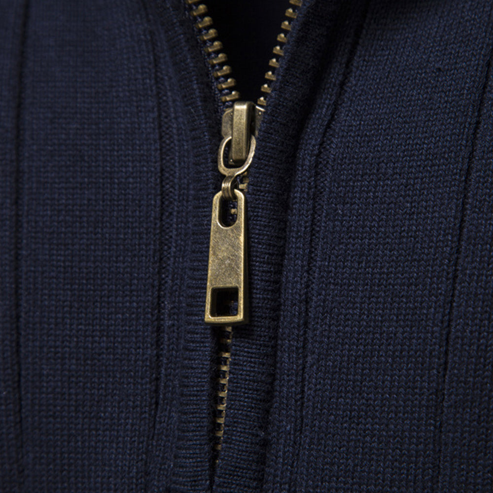 Men's Casual Half-Zip Turtleneck Sweater