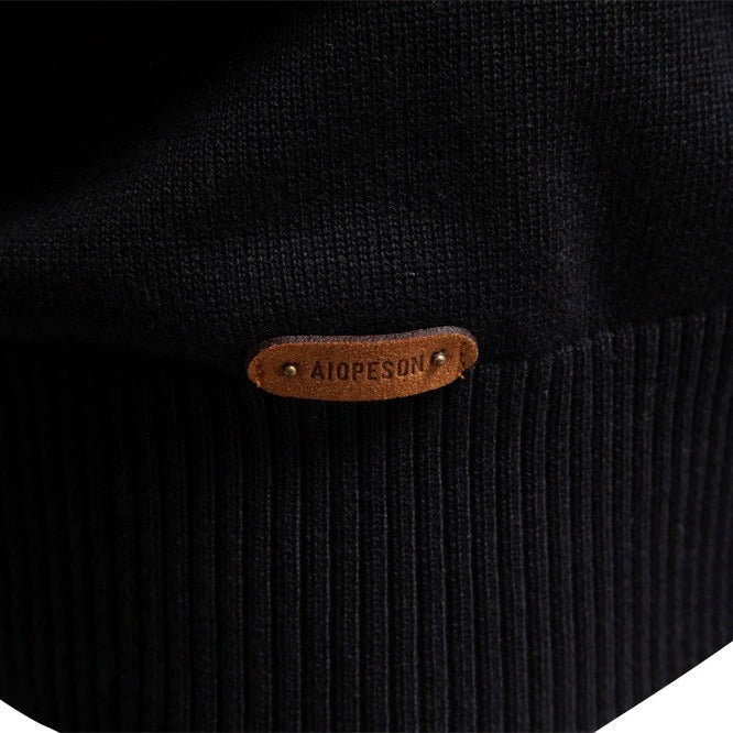 Men's Stand-collar Half-zip Sweater
