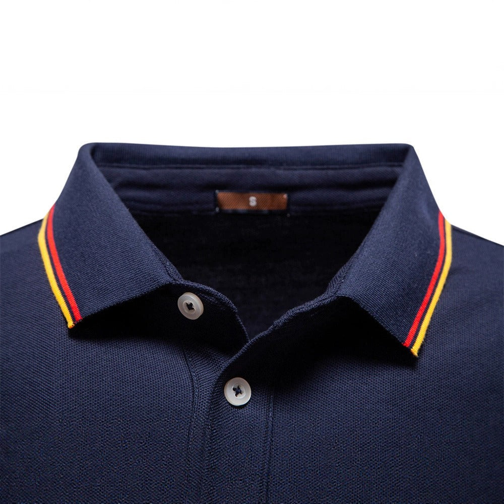Men's Polo Collar Cotton Sweatshirt