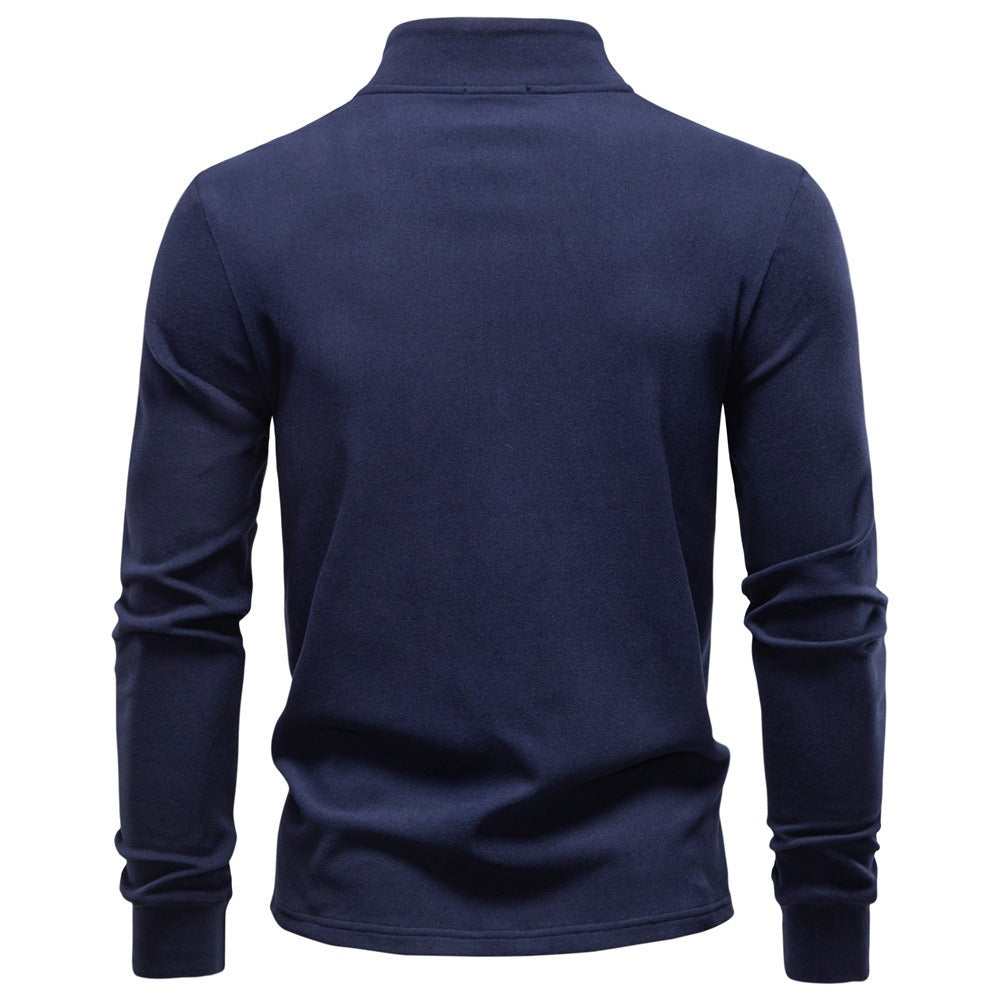 Men's Stand-Collar Half-Zip Thermal Sweatshirt