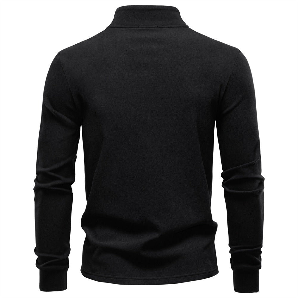 Men's Stand-Collar Half-Zip Thermal Sweatshirt