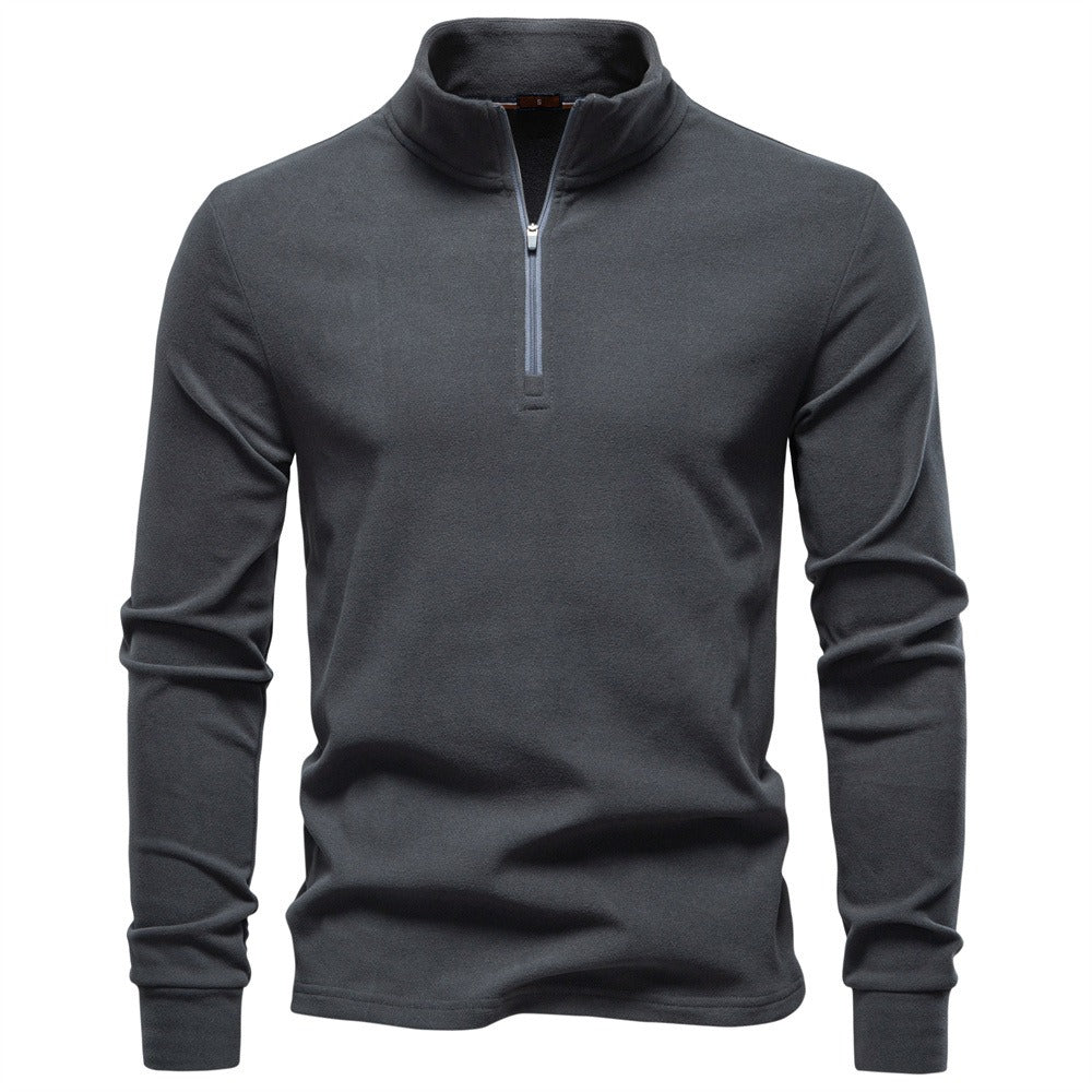 Men's Stand-Collar Half-Zip Thermal Sweatshirt