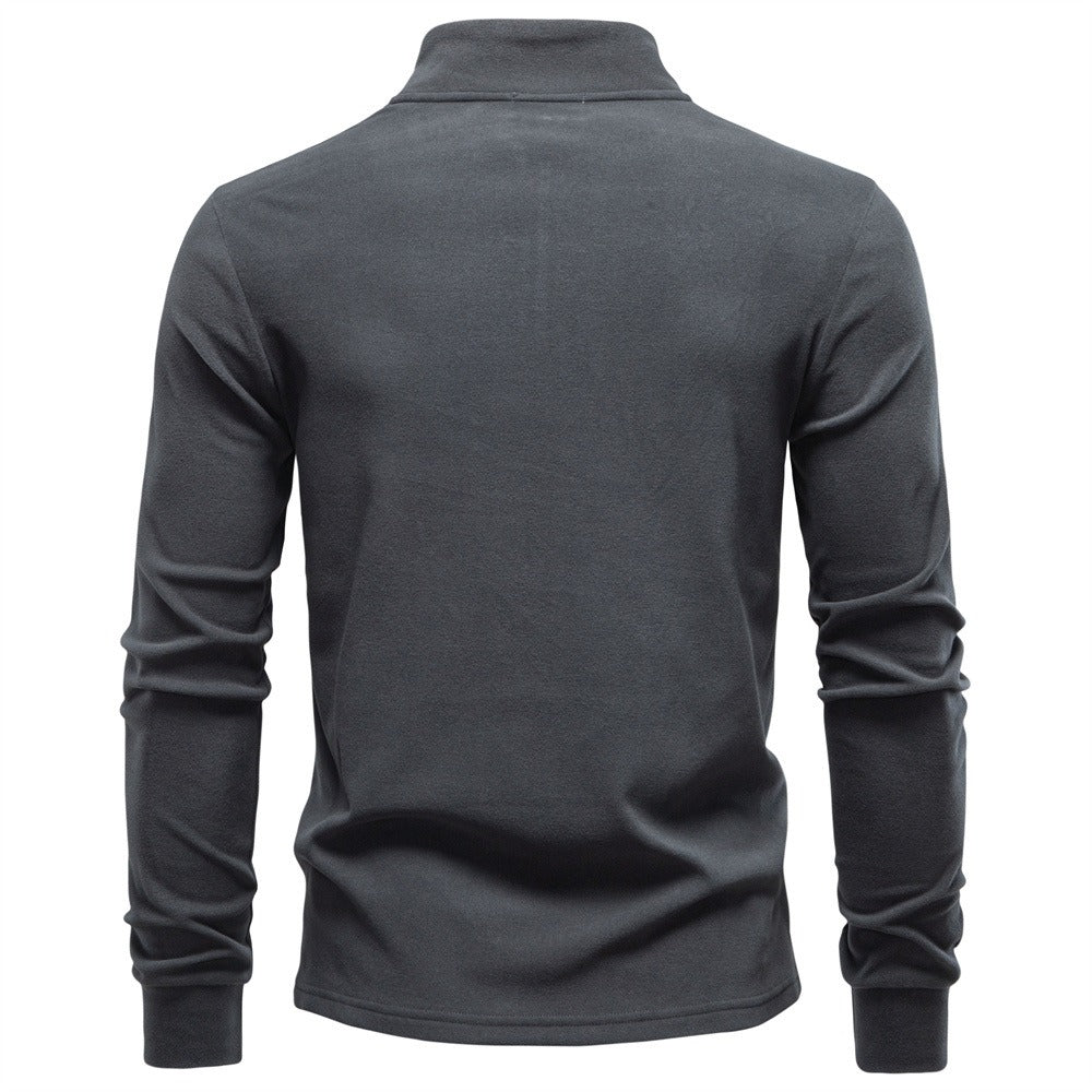 Men's Stand-Collar Half-Zip Thermal Sweatshirt
