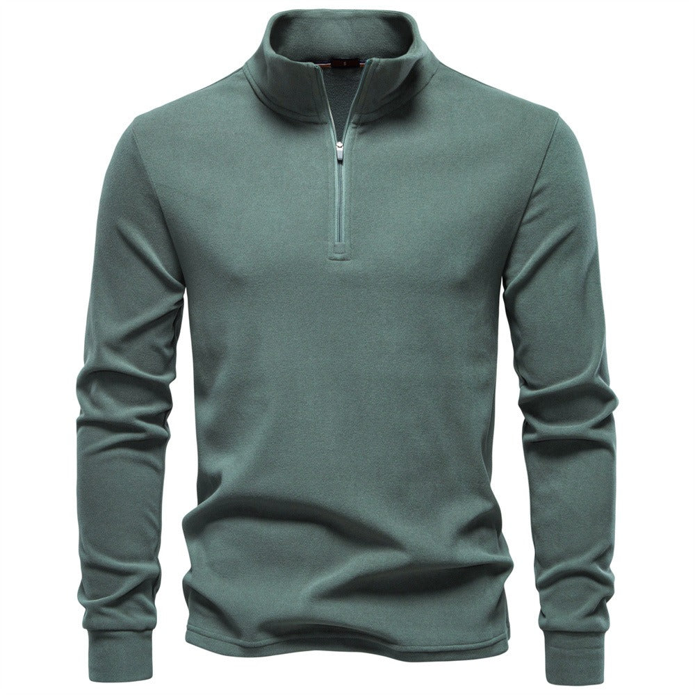 Men's Stand-Collar Half-Zip Thermal Sweatshirt