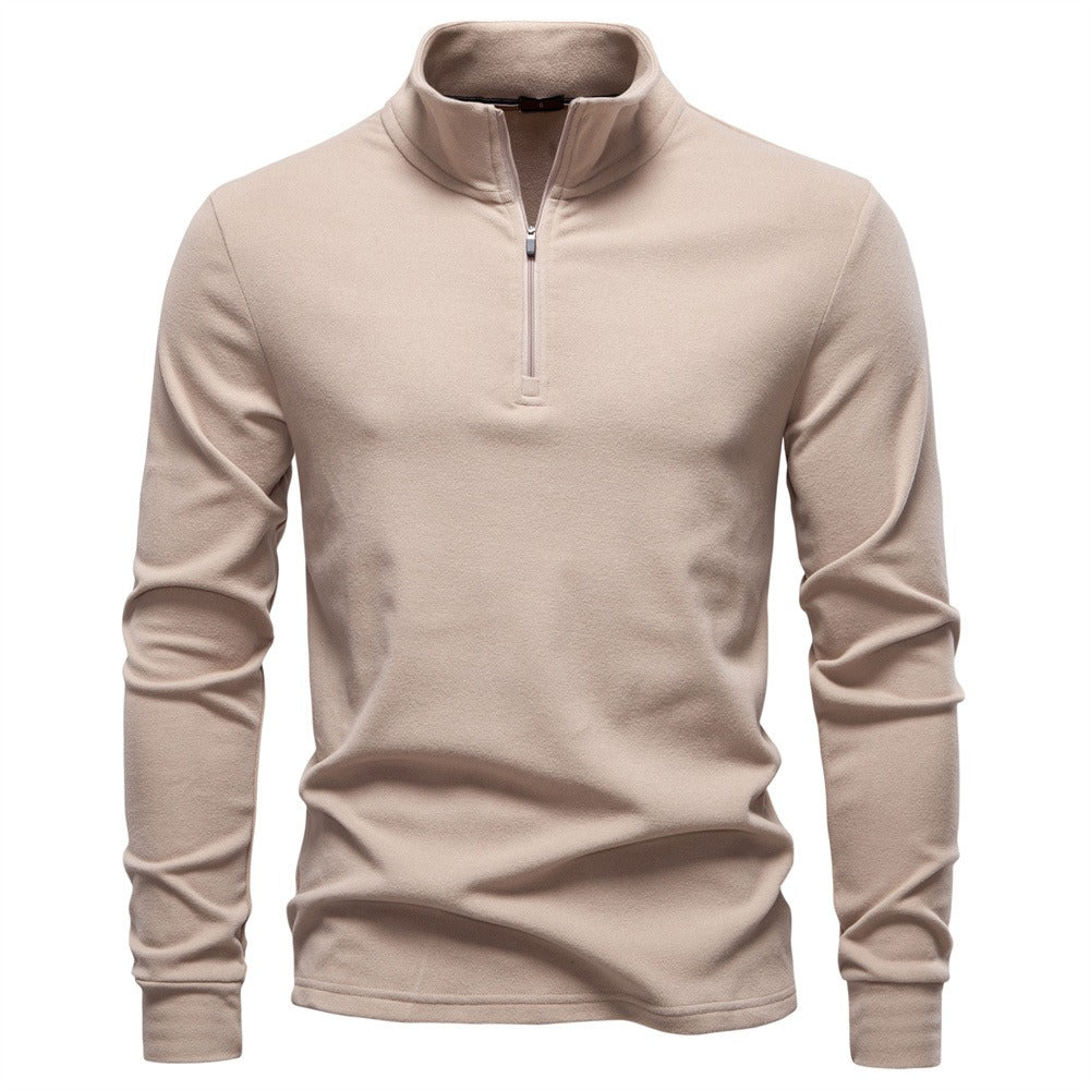 Men's Stand-Collar Half-Zip Thermal Sweatshirt