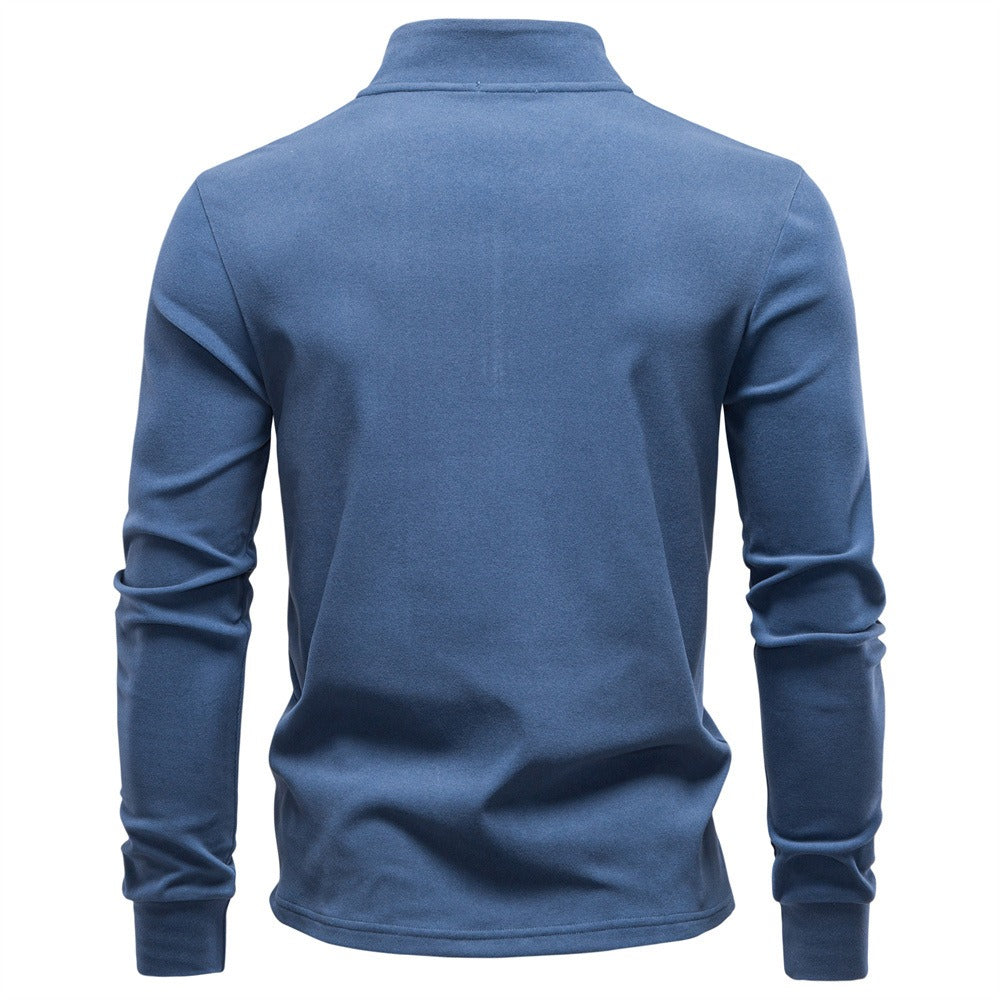 Men's Stand-Collar Half-Zip Thermal Sweatshirt